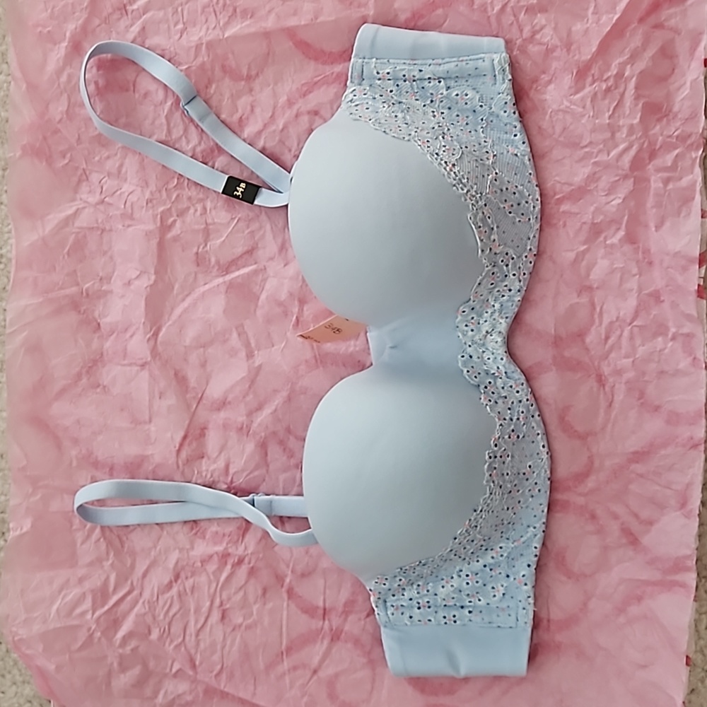 Victoria's Secret Blue Body Strapless Bra 34B